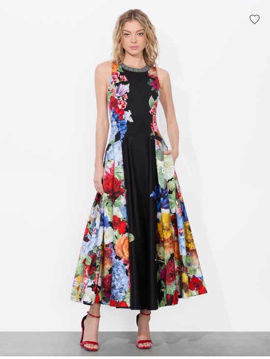 Alice + Olivia Adley Drop Waist Midi Dress - Picture 5 of 9